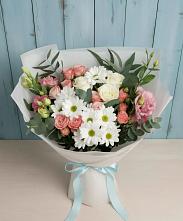 Букет цветов из:  Розы, Лизиантусы и Хризантемы #REPLACE_PRED# Большое Мурашкино