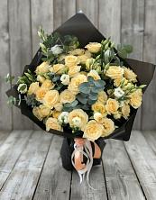Букет цветов из:  Розы и Лизиантусы в Большое Мурашкино