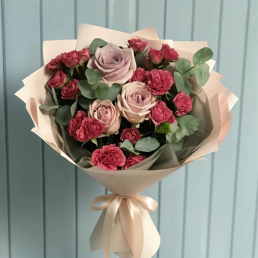 Букет цветов из: Гвоздики и Розы в Большое Мурашкино
