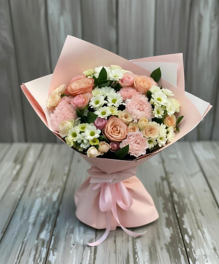 Букет цветов из: Гвоздики, Розы и Хризантемы в Большое Мурашкино