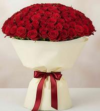 Букет 101 Красная роза Милано в Большое Мурашкино
