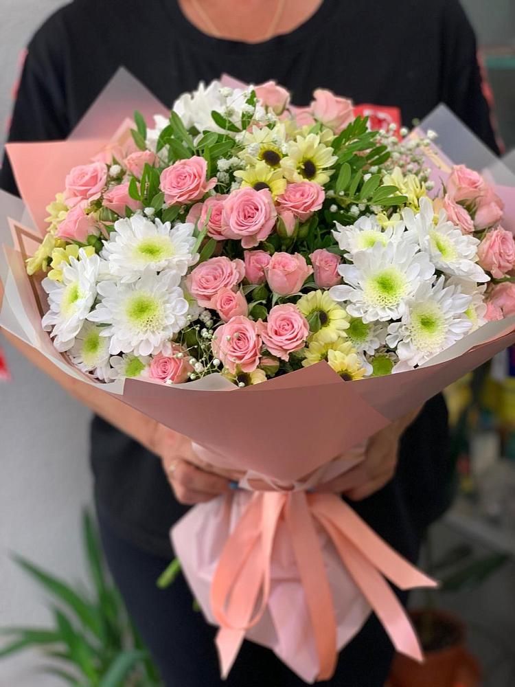 Букет цветов из: Розы и Хризантемы в Большое Мурашкино