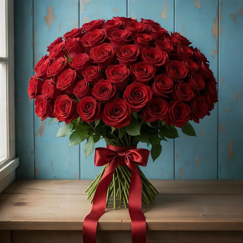 Букет Красные розы Блэк Меджик в Большое Мурашкино