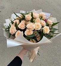 Букет Кремовые розы Латте в Большое Мурашкино