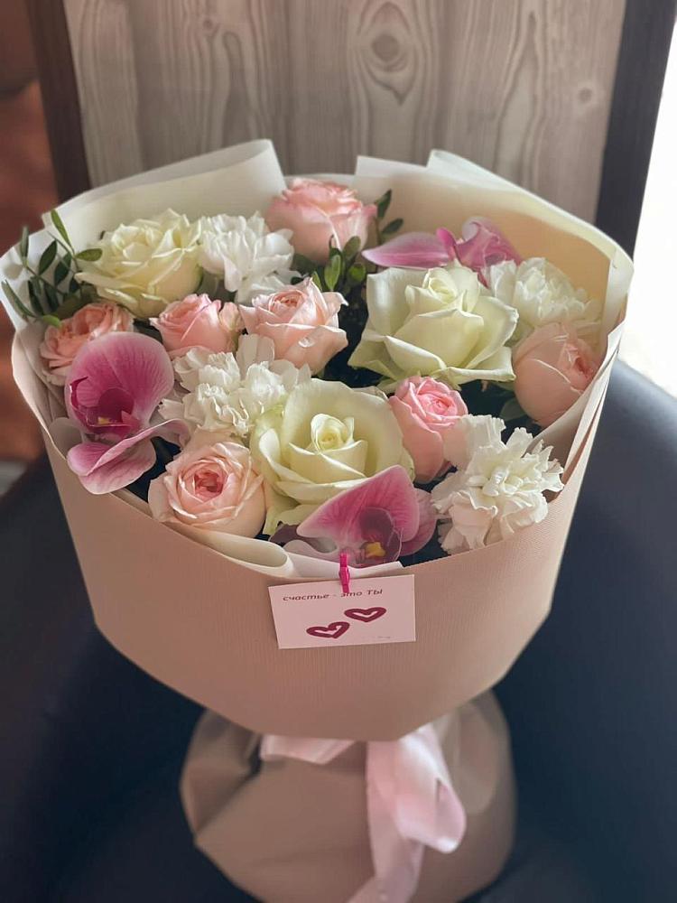 Букет цветов из: Орхидеи, Розы и Гвоздики в Большое Мурашкино