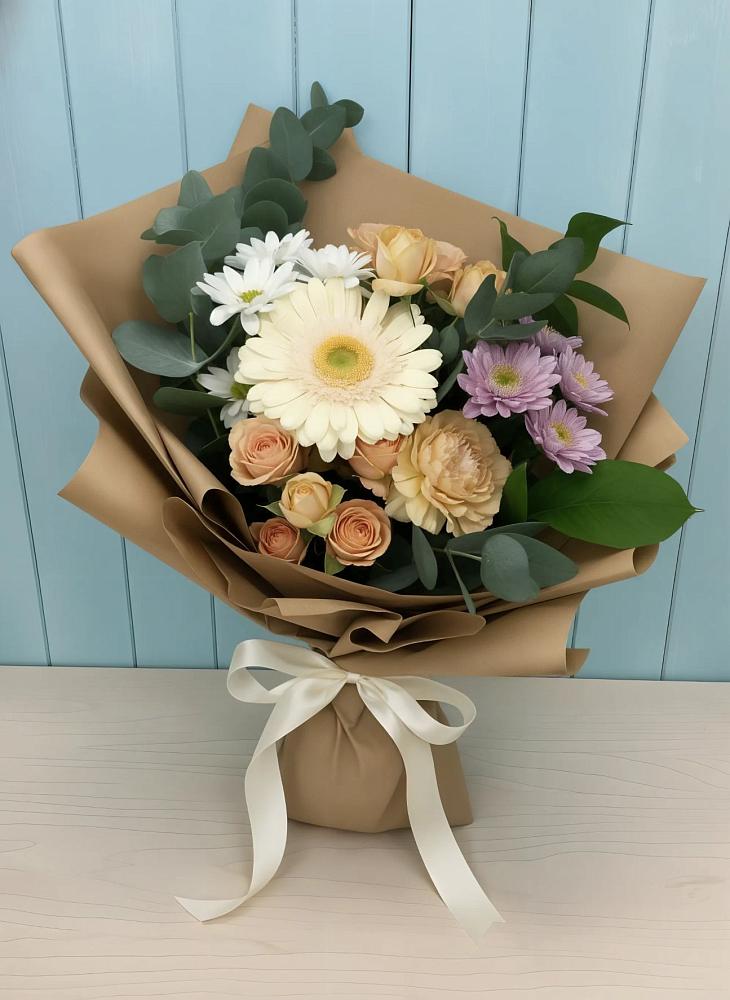 Букет цветов из: Герберы и Хризантемы в Большое Мурашкино