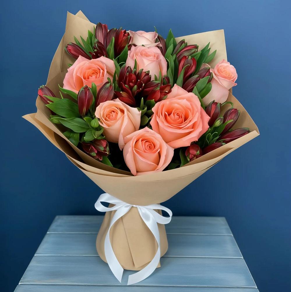 Букет цветов из: Розы и Альстромерии в Большое Мурашкино