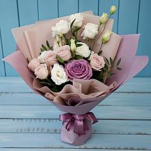 Букет цветов из:  Розы и Лизиантусы #REPLACE_PRED# Большое Мурашкино