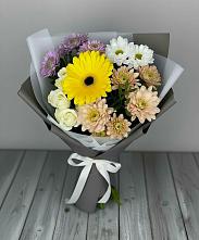 Букет цветов из:  Розы, Герберы и Хризантемы #REPLACE_PRED# Большое Мурашкино