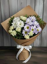 Букет цветов из:  Хризантемы и Розы в Большое Мурашкино