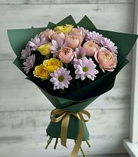 Букет цветов из:  Хризантемы и Розы #REPLACE_PRED# Большое Мурашкино