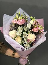 Букет цветов из:  Альстромерии, Розы и Лизиантусы #REPLACE_PRED# Большое Мурашкино