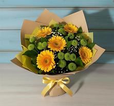 Букет цветов из:  Герберы и Хризантемы в Большое Мурашкино