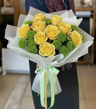 Букет цветов из:  Хризантемы и Розы в Большое Мурашкино