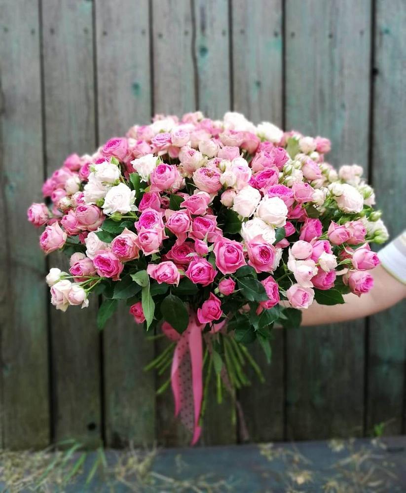 Букет Розовые кустовые розы Натали и Лав Лидия в Большое Мурашкино