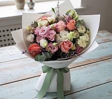 Букет цветов из:  Розы, Лизиантусы и Гвоздики #REPLACE_PRED# Большое Мурашкино