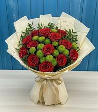 Букет цветов из:  Розы и Хризантемы в Большое Мурашкино