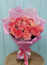 Букет 15 Розовых роз Равель в Большое Мурашкино