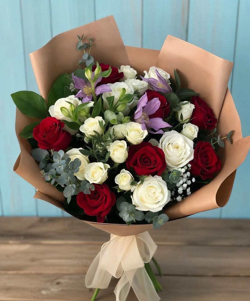 Букет цветов из: Розы и Альстромерии в Большое Мурашкино