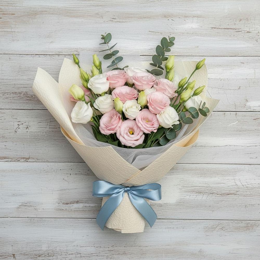 Букет цветов из: Лизиантусы в Большое Мурашкино